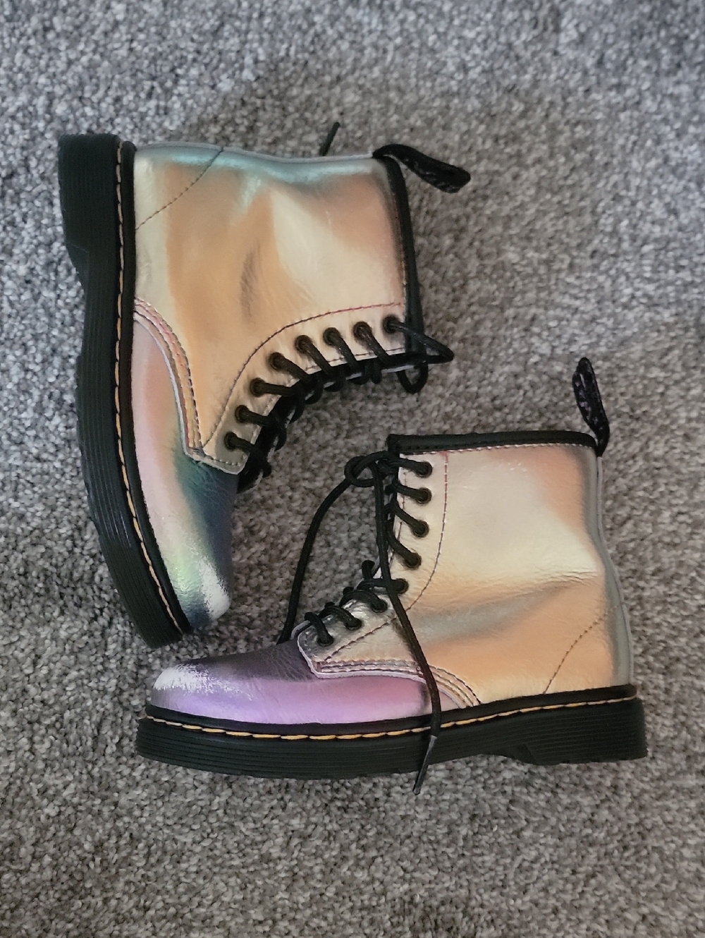 Dr. Martens Iridescent Holographic Lace-Up Boots 1460
